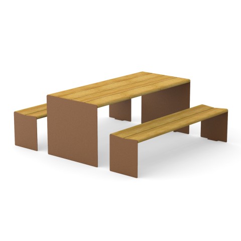 Panache Straatmeubilair Mobilier Urbain zitbank stoel tafel banc chaise table HEY© Durbanis